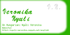 veronika nyuli business card