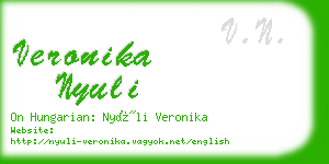 veronika nyuli business card